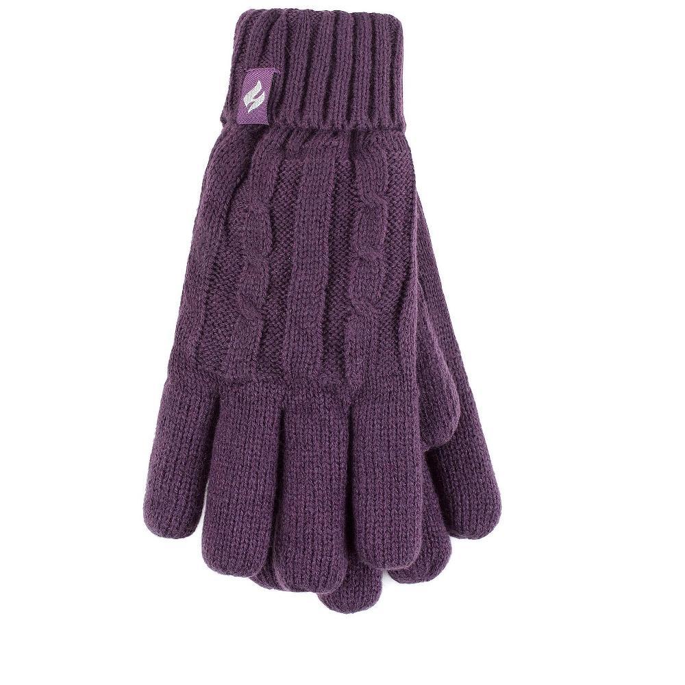 Women's Heat Holders Heatweaver Lined Cable Knit Gloves, Size: Small-Medium, Buttercream Product Image