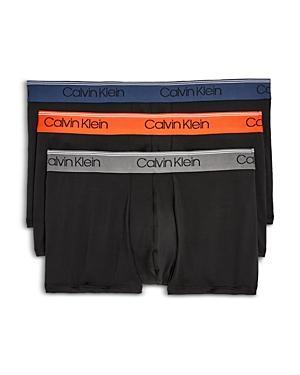 Calvin Klein Microfiber Stretch Wicking Low Rise Trunks, Pack of 3 Product Image
