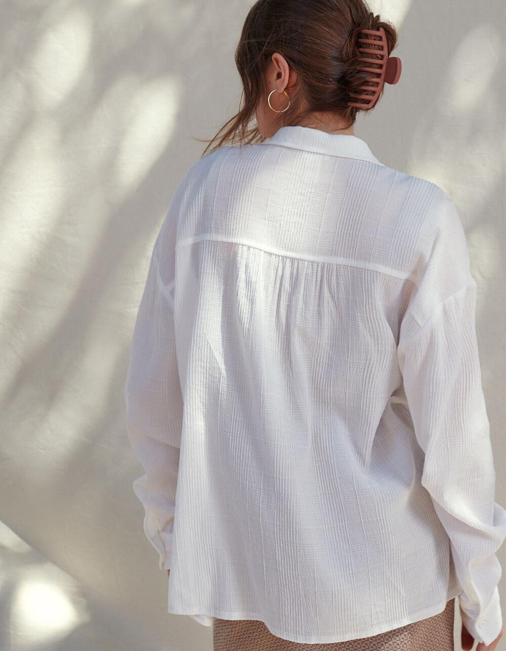 WEST OF MELROSE Womens Button Up Shirt - WHITE Product Image