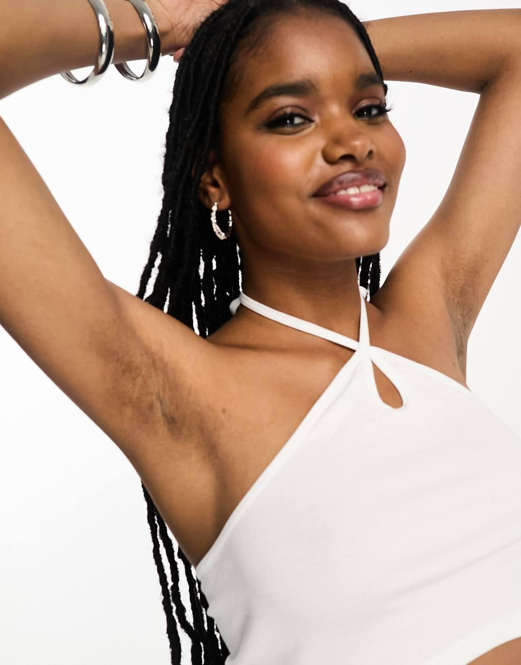 Only Exclusive halterneck crop top Product Image