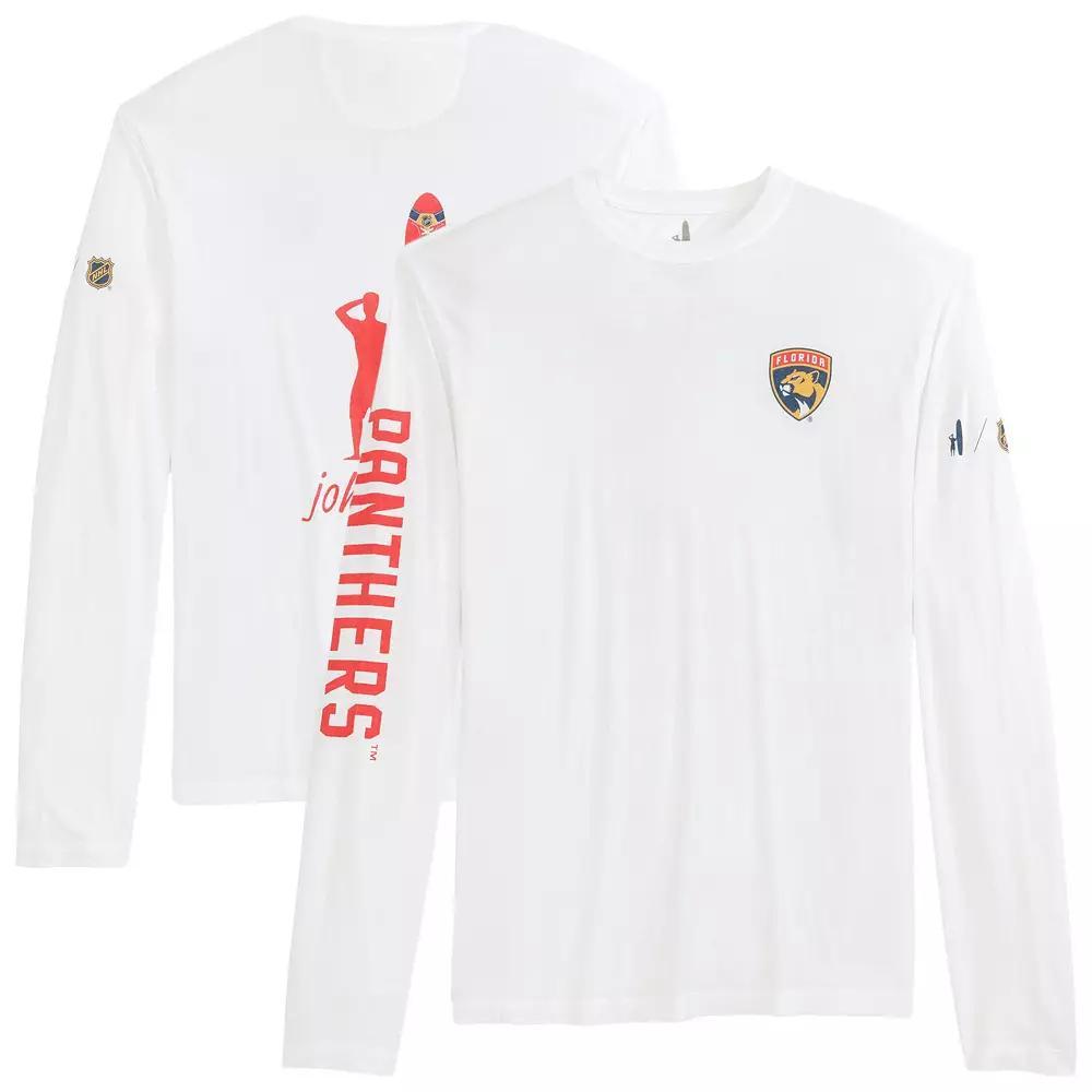 Men's johnnie-O White Florida Panthers Adam Long Sleeve T-Shirt, Size: 2XL, Pnt White Product Image