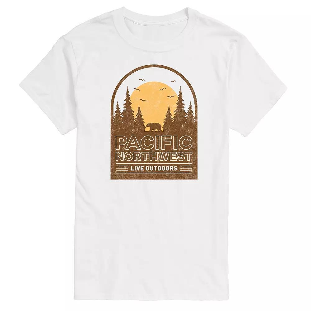 Big & Tall Pacific Northwest Tee, Men's, Size: 3XL Tall, White Product Image