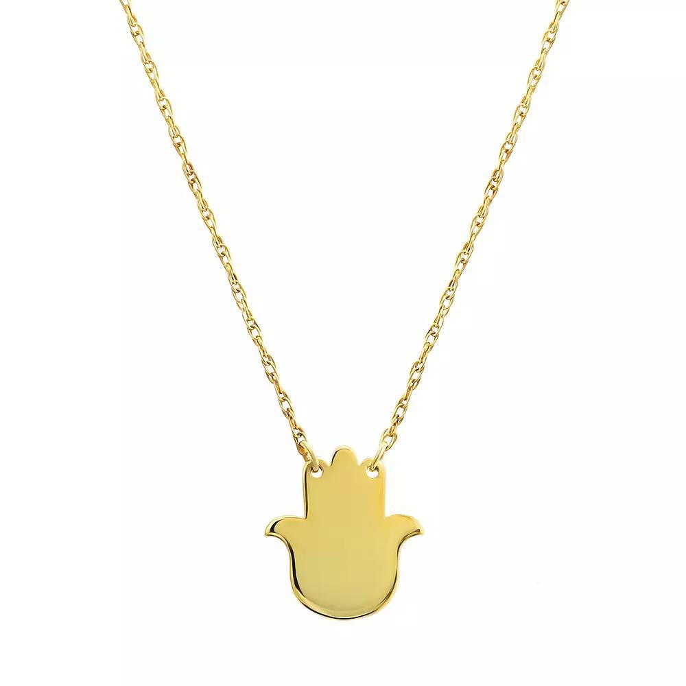 Taylor Grace 10k Gold Polished Hamsa Necklace, Women's, Size: 16-18" ADJ Product Image