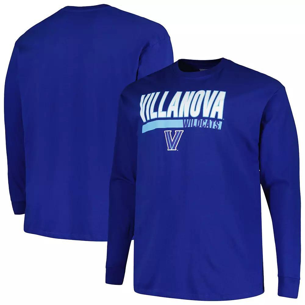 Men's Profile Royal Villanova Wildcats Big & Tall Two-Hit Long Sleeve T-Shirt, Size: 5XB, Blue Product Image