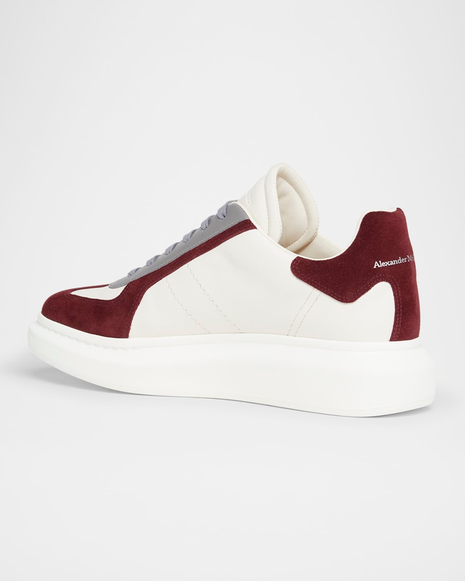 Men's Retro Trainer Leather and Suede Low-Top Sneakers Product Image