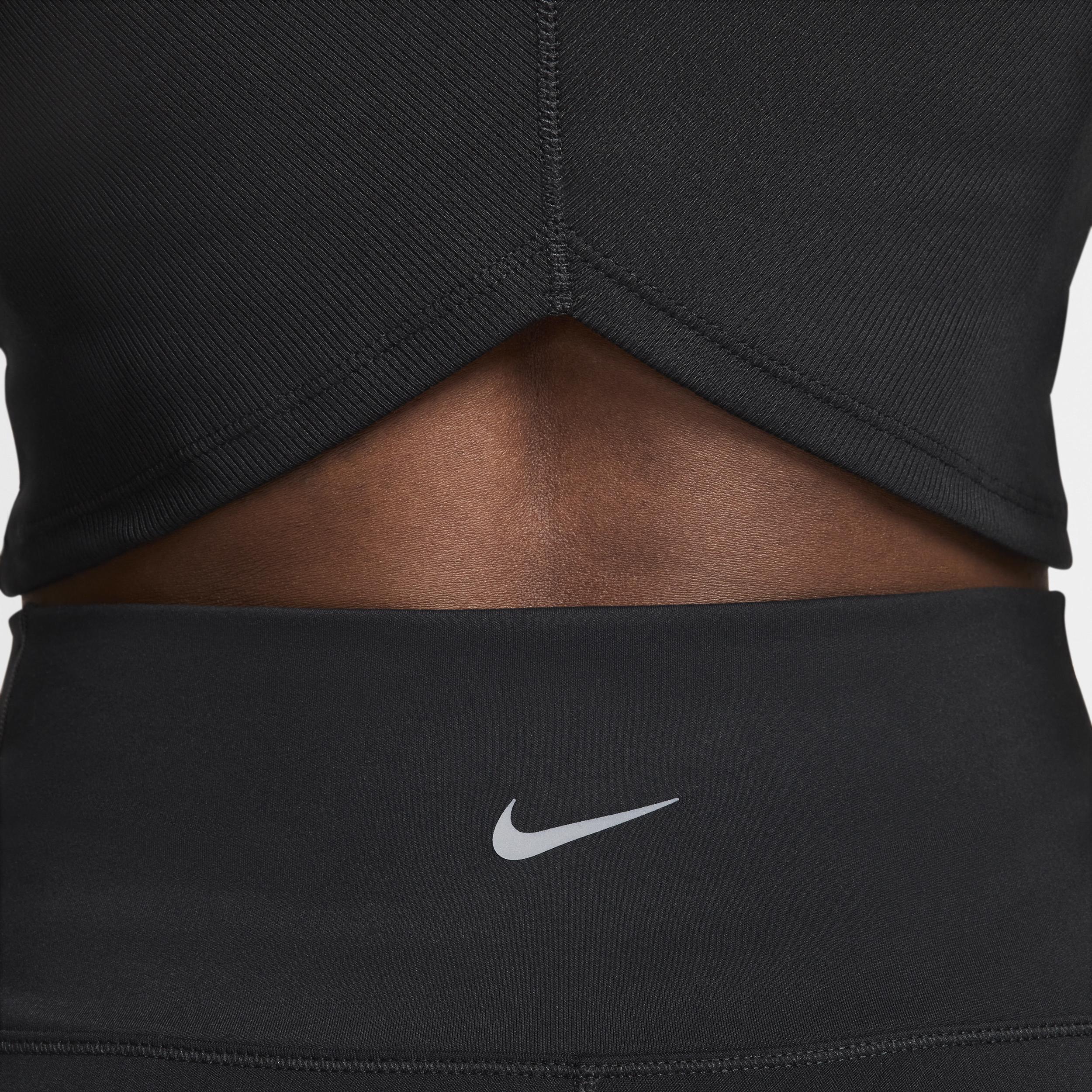 Nike One Fitted Rib Women's Dri-FIT Short-Sleeve Cropped Top Product Image