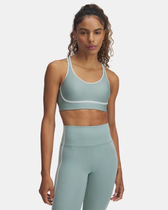 UA Infinity Mid Piped Womens Sports Bra Product Image