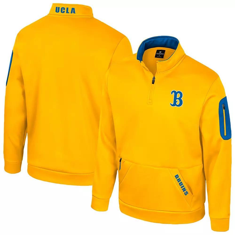Men's Colosseum Gold UCLA Bruins Mainframe Quarter-Zip Fleece Jacket, Size: Medium Product Image