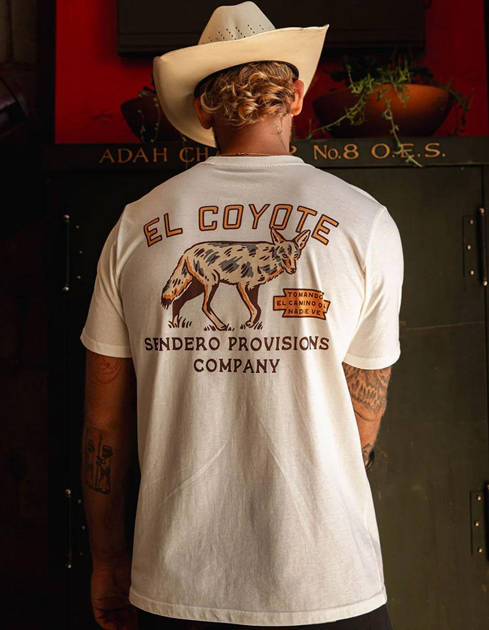 SENDERO PROVISIONS CO. Coyote Mens Tee - WHITE Product Image