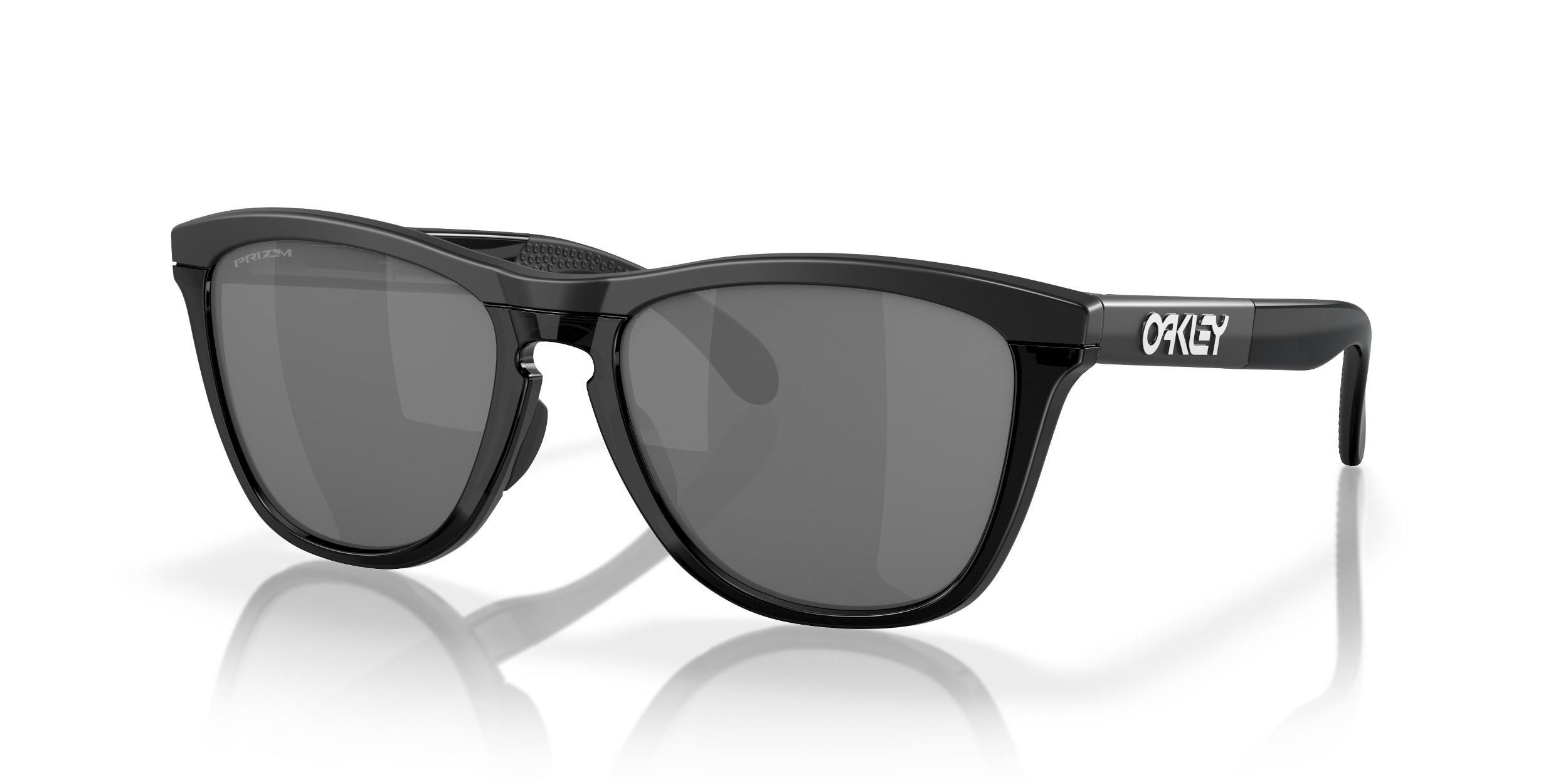 Oakley Mens OO9284 Frogskins Range 55mm Round Sunglasses - Matte Black/Prizm Grey Product Image