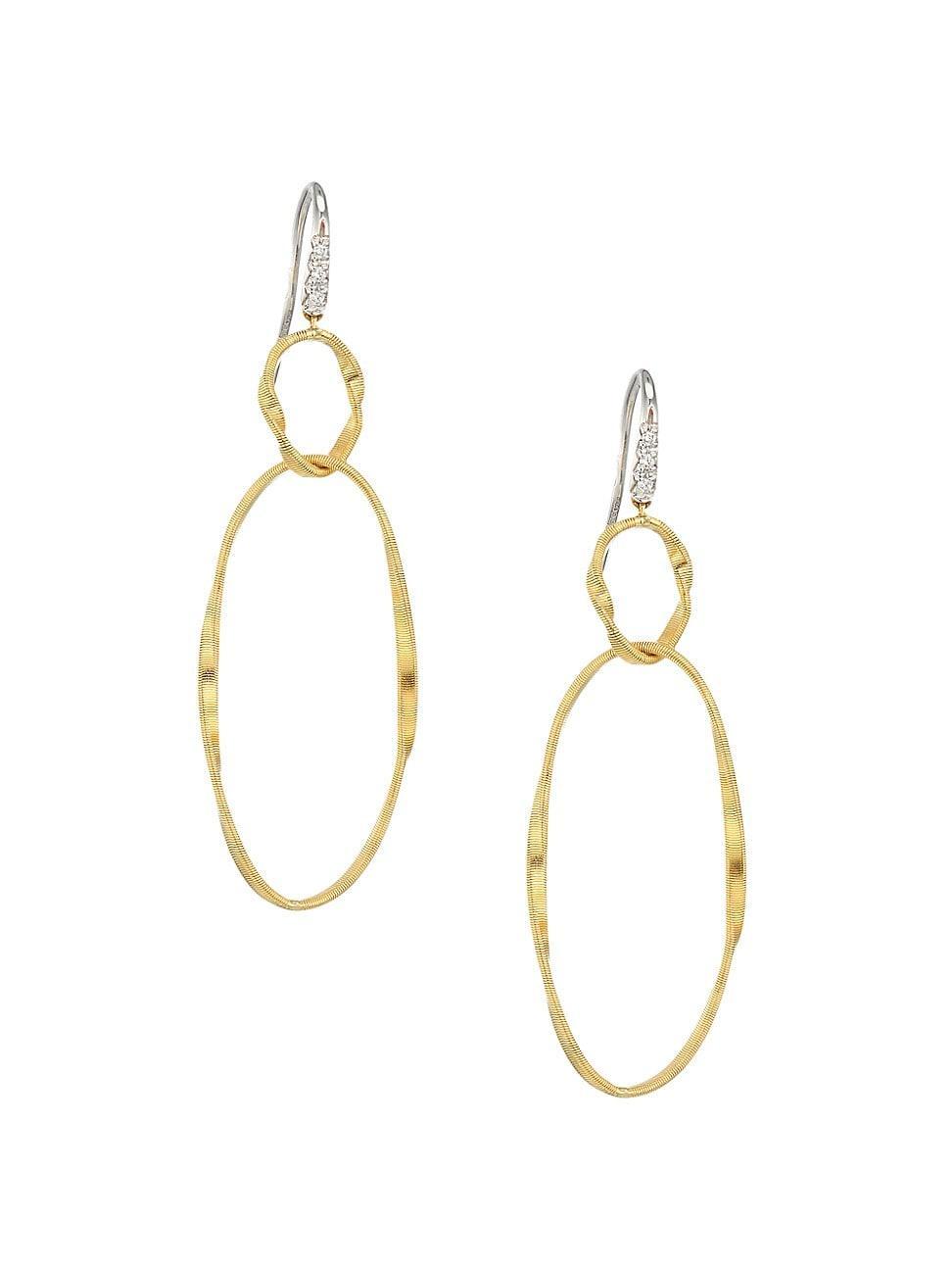 Marco Bicego 18K Yellow Gold Onde Double Link Hook Earrings Product Image
