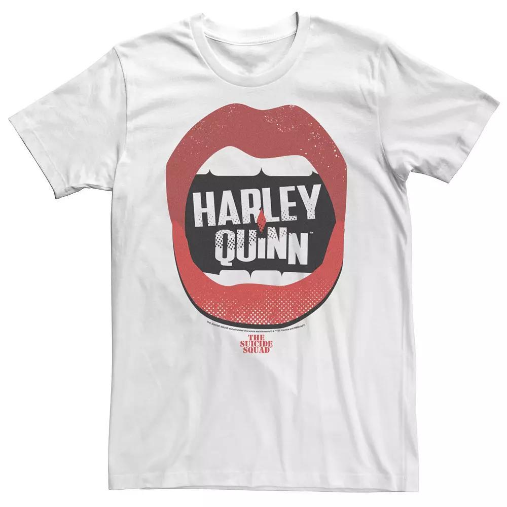 Big & Tall DC Comics The Suicide Squad Harley Quinn Lips Tee, Men's, Size: 5XL, White Product Image
