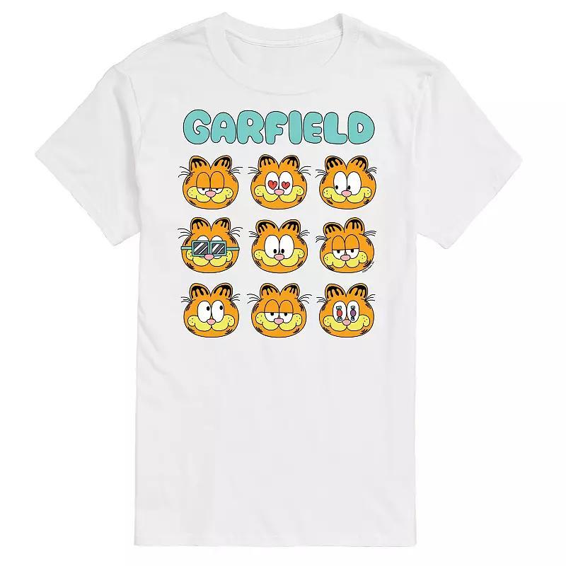 Big & Tall Garfield Grid Graphic Tee, Mens Product Image