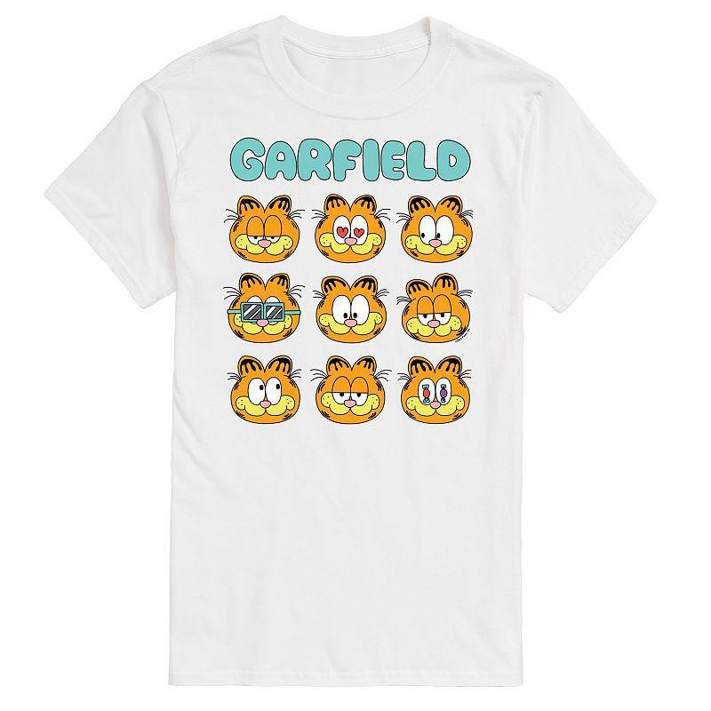 Big & Tall Garfield Grid Graphic Tee, Mens Product Image