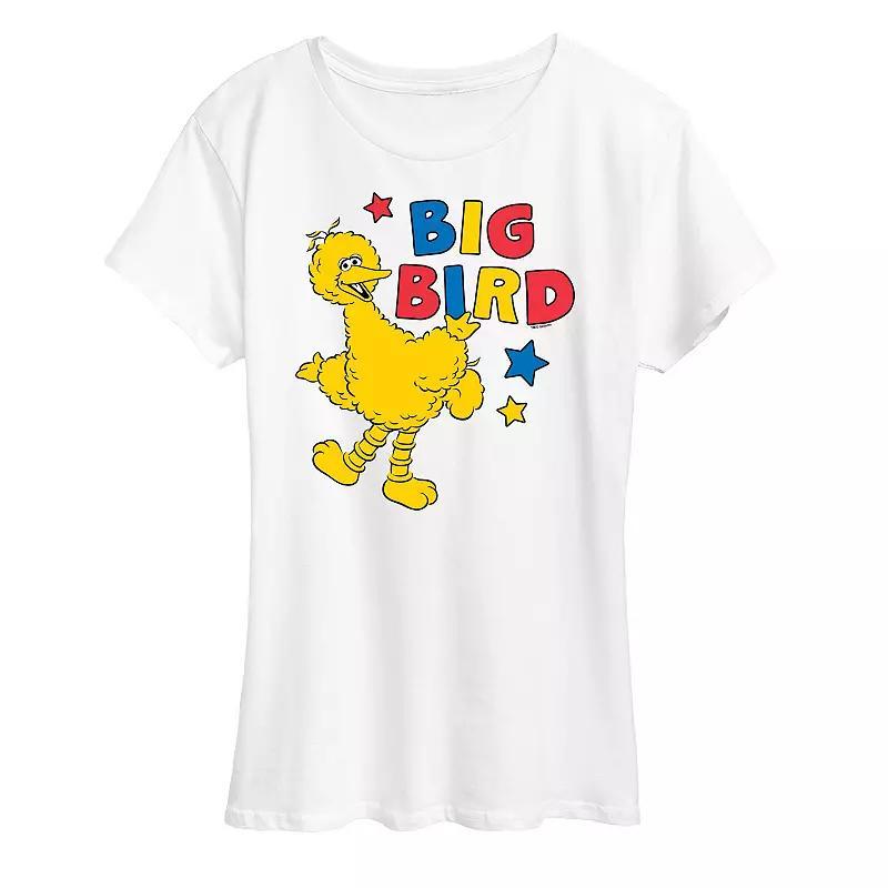 Womens Sesame Street Big Bird Block Graphic Tee, Girls Product Image
