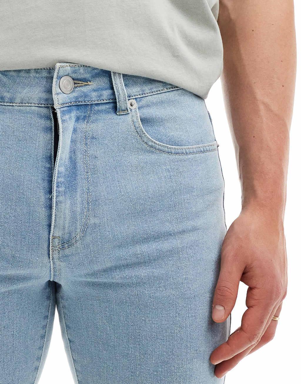 Only & Sons denim shorts in light blue Product Image