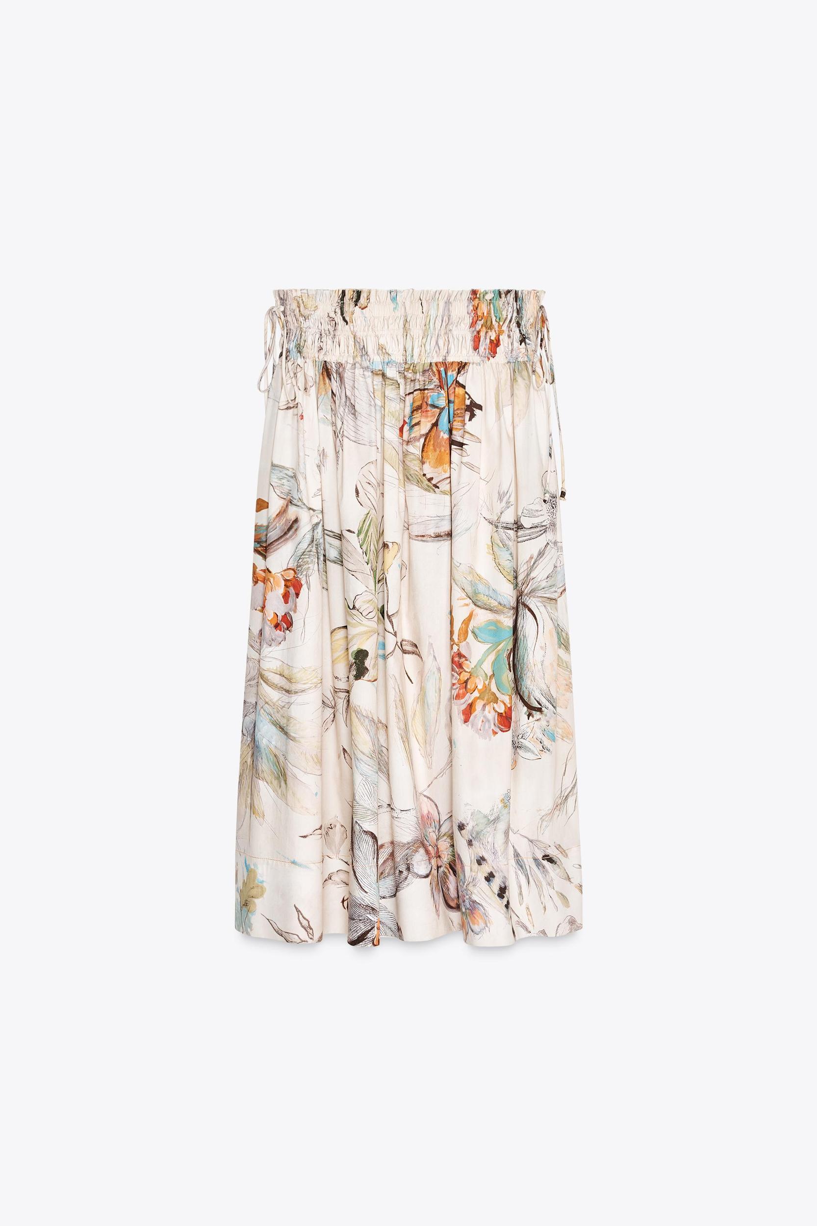 ZW COLLECTION FLORAL PRINT MIDI SKIRT Product Image