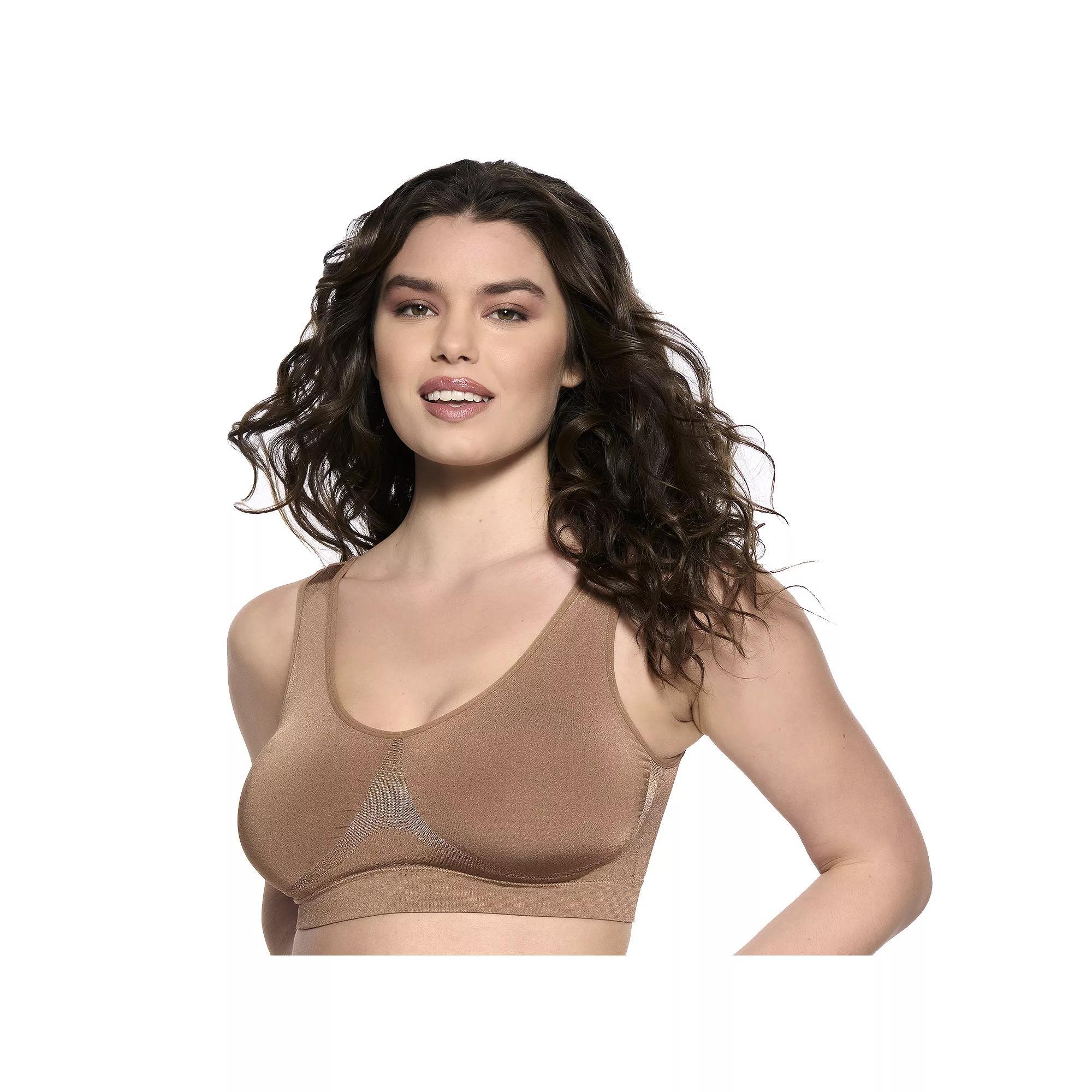 Paramour by Felina Body Smooth Wireless Seamless Bralette 265128, Women's, Size: XXL, Sparrow Product Image