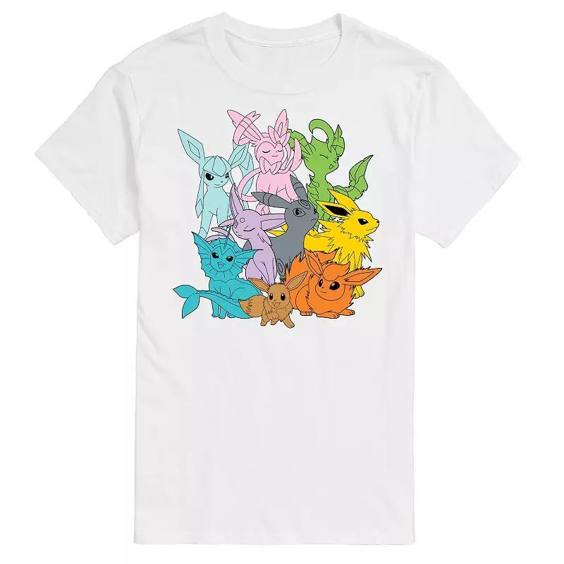 Big & Tall Pokemon Every Eeveelution Graphic Tee, Mens Product Image