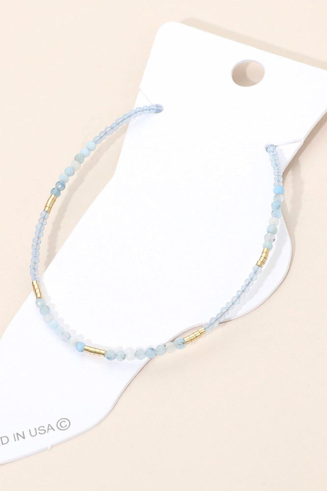 Faceted Full-Beaded Anklet Product Image