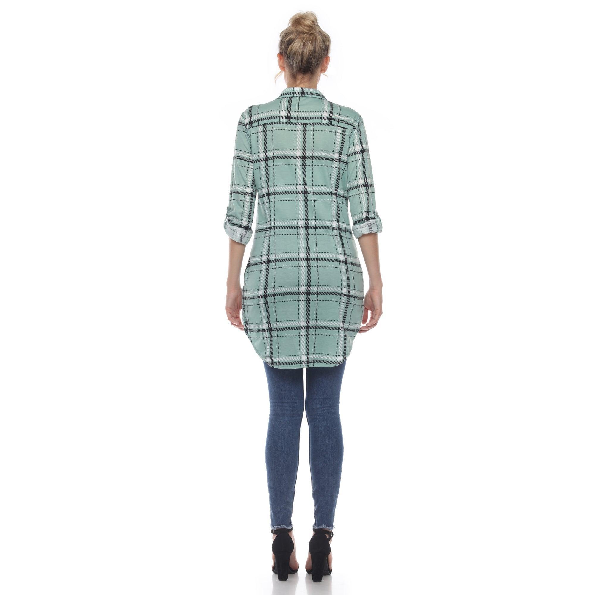 Plaid Tunic Shirt Product Image