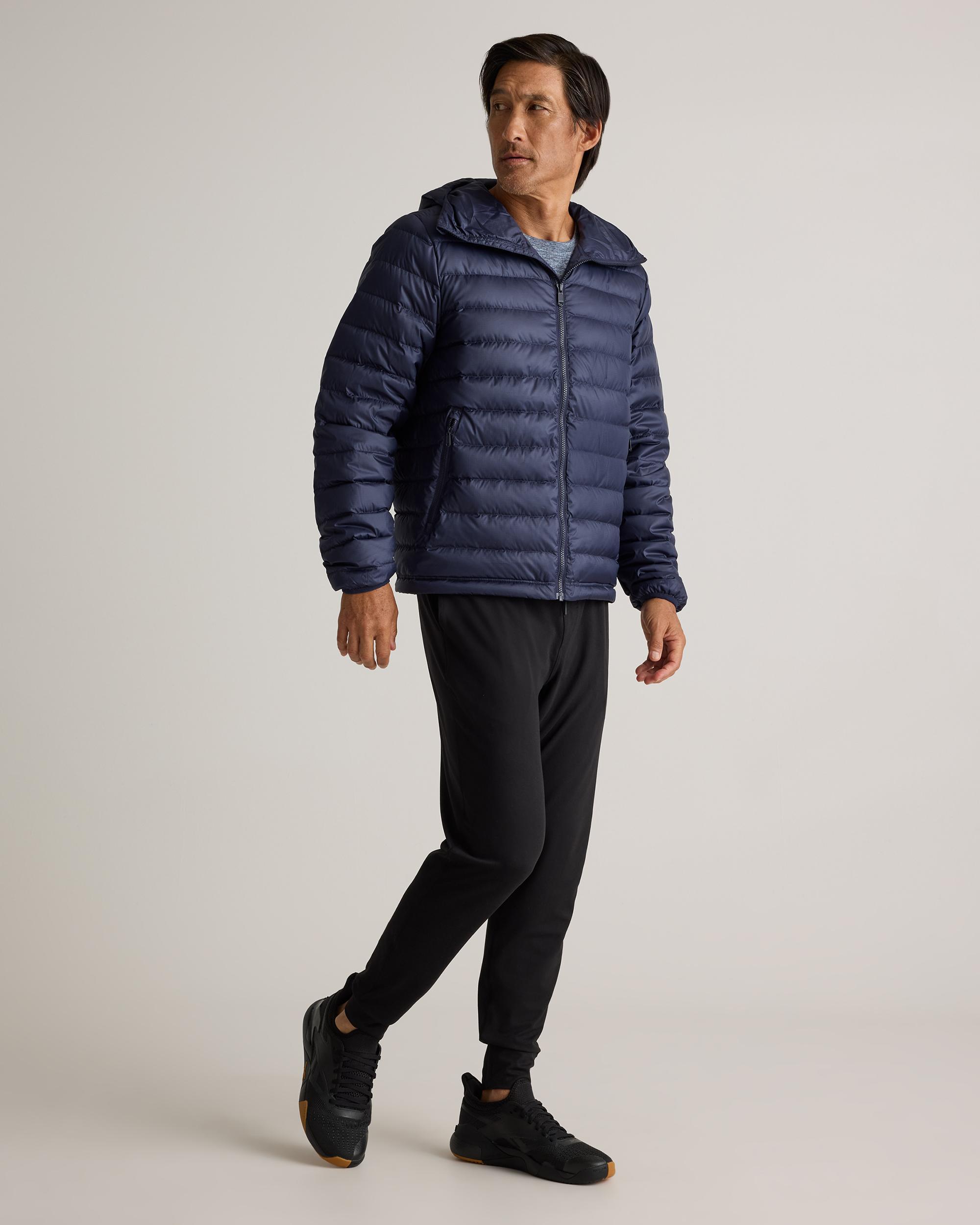 Quince | Men's Lightweight Down Packable Puffer Hooded Jacket Recycled Polyester Product Image