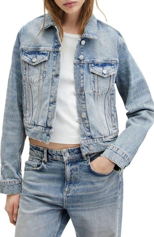 AllSaints Juno Denim Jacket (Vintage Indigo) Women's Vest Product Image