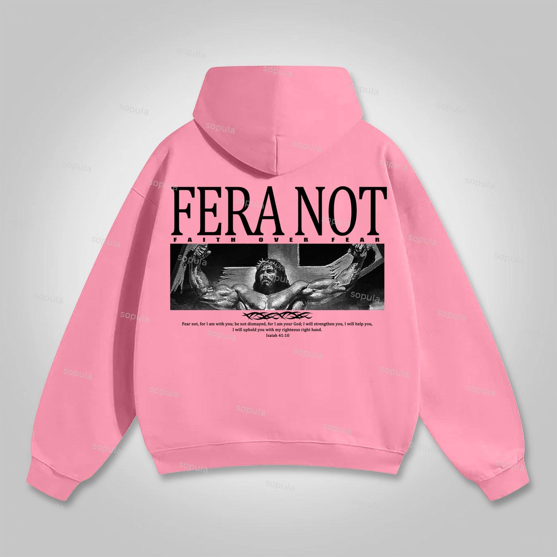 Sopula Fear Not Faith God's Gym Graphic Print Hoodie Product Image