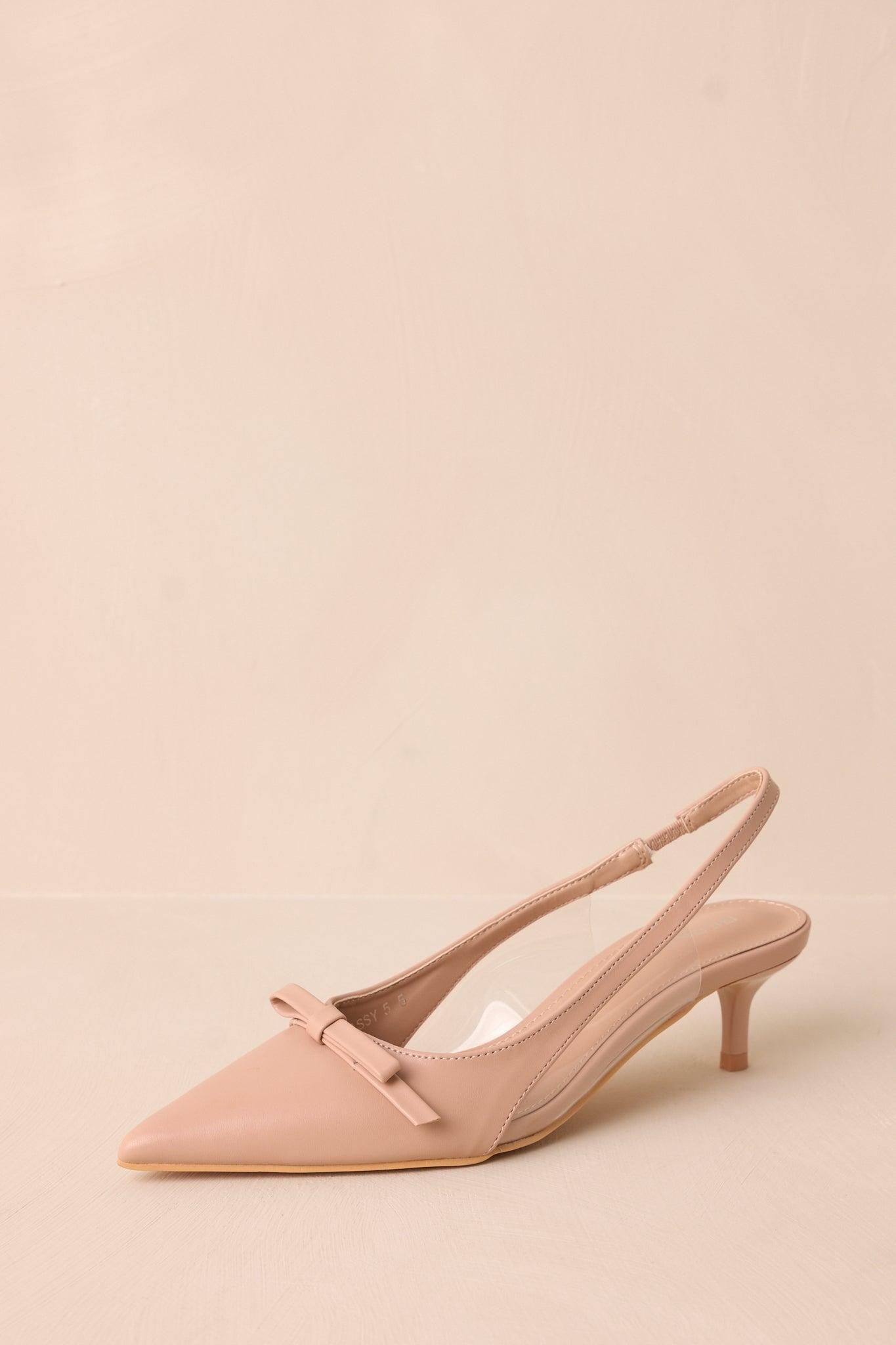 Regal Steps Beige Slingback Kitten Heels Product Image