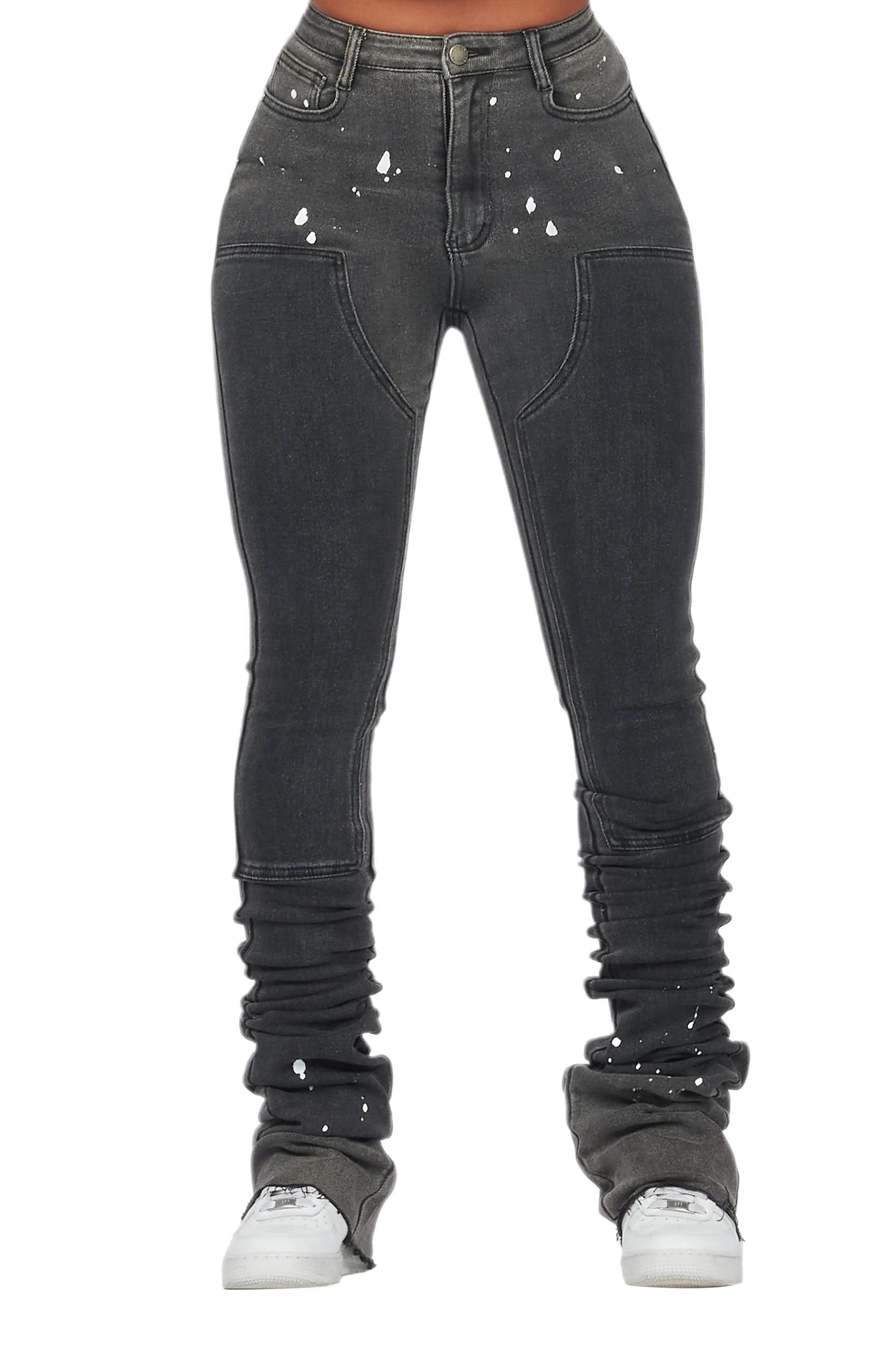 Dajsha Black Super Stacked Jean Female Product Image