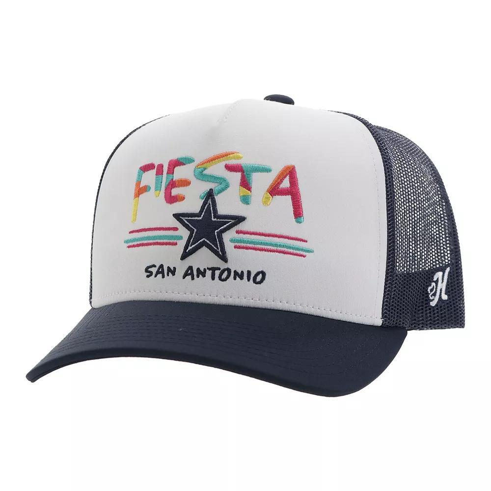 Men's HOOey  White/Navy Dallas Cowboys NFL Fiesta Adjustable Trucker Hat Product Image