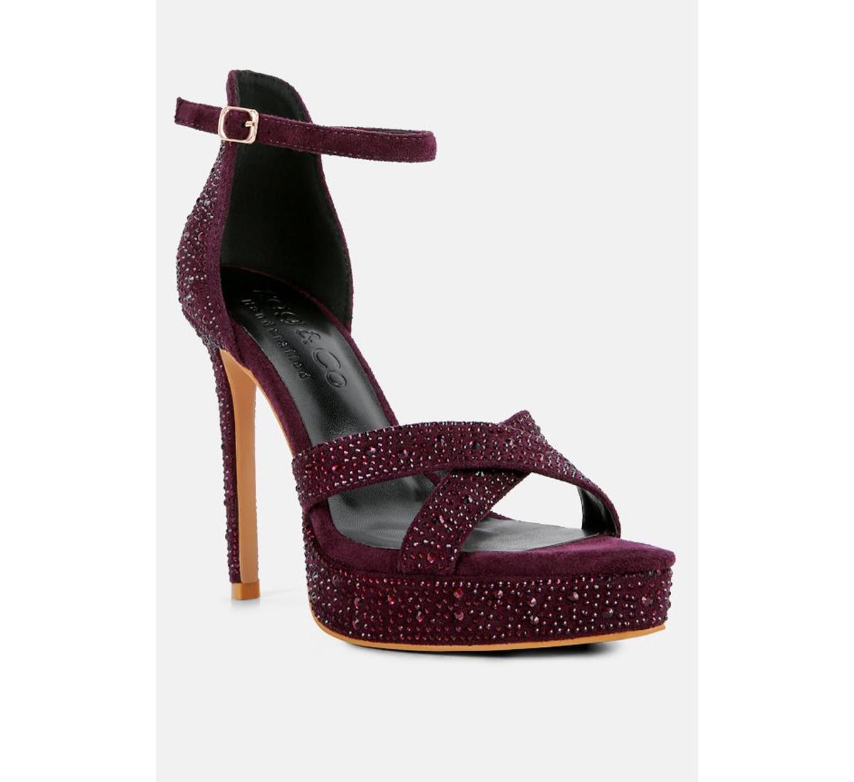 Rag & Co Regalia Womens Platform Heels Red Product Image