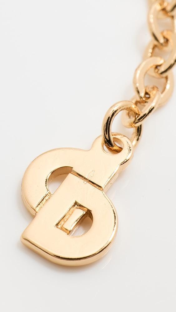 What Goes Around Comes Around Dior Gold Crystal CD Necklace | Shopbop Product Image