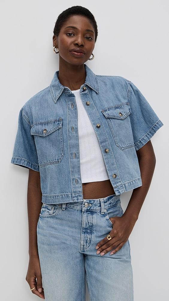 Madewell Boxy Crop Button Up Shirt | Shopbop Product Image