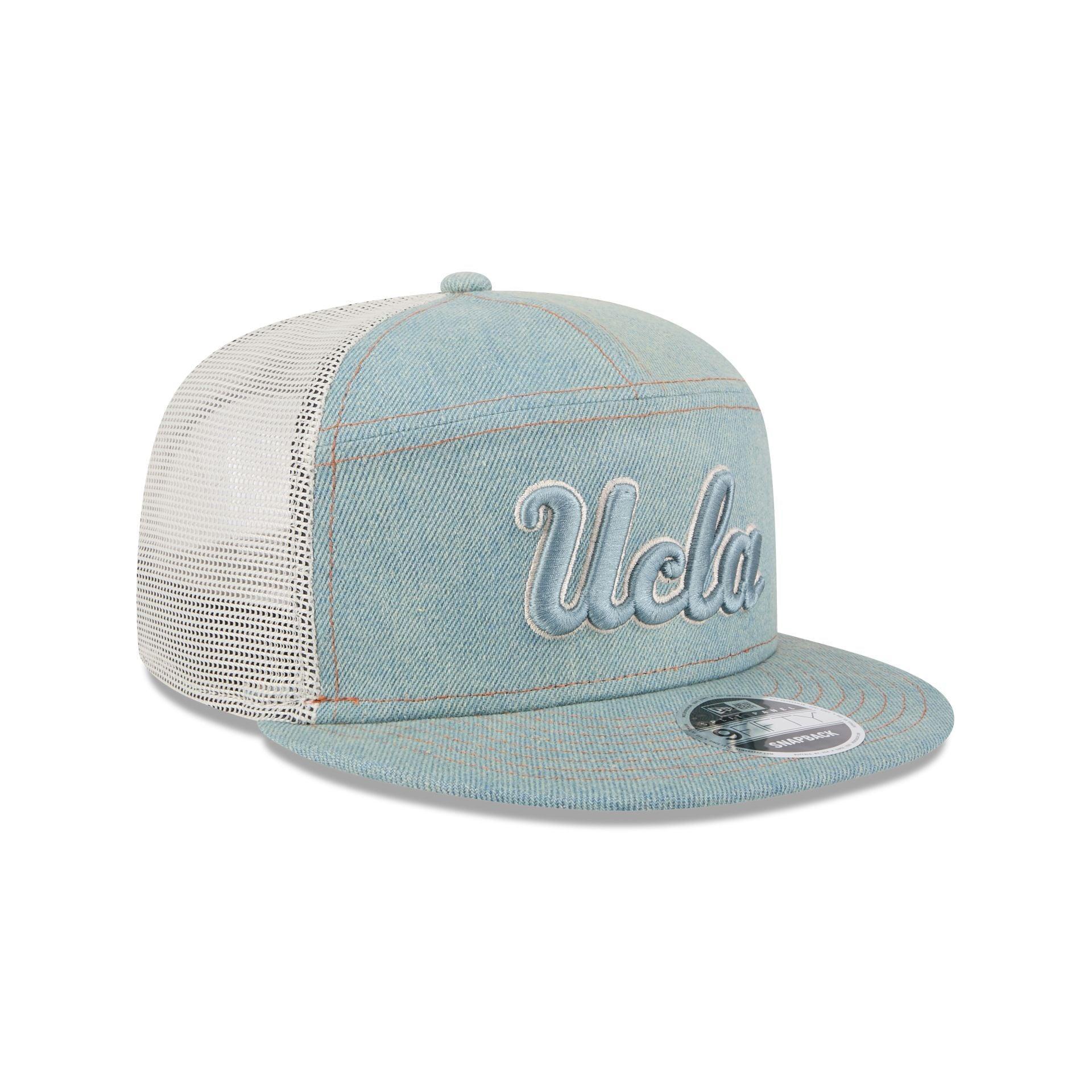 Los Angeles Dodgers Denim Split Panel 9FIFTY Trucker Hat Male Product Image