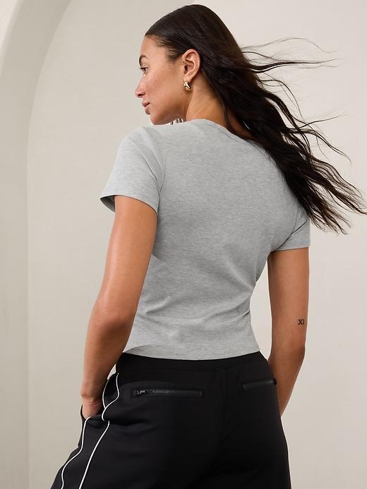 Signature Rib Crop Tee Product Image