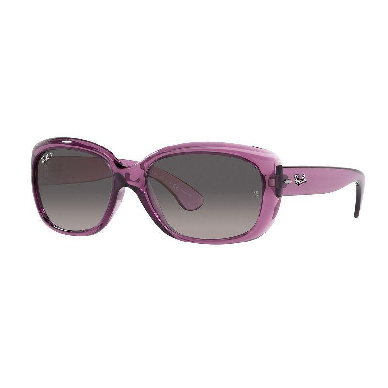 Ray-Ban Jackie Ohh Transparent Sunglasses Frame Grey Lenses Polarized Product Image
