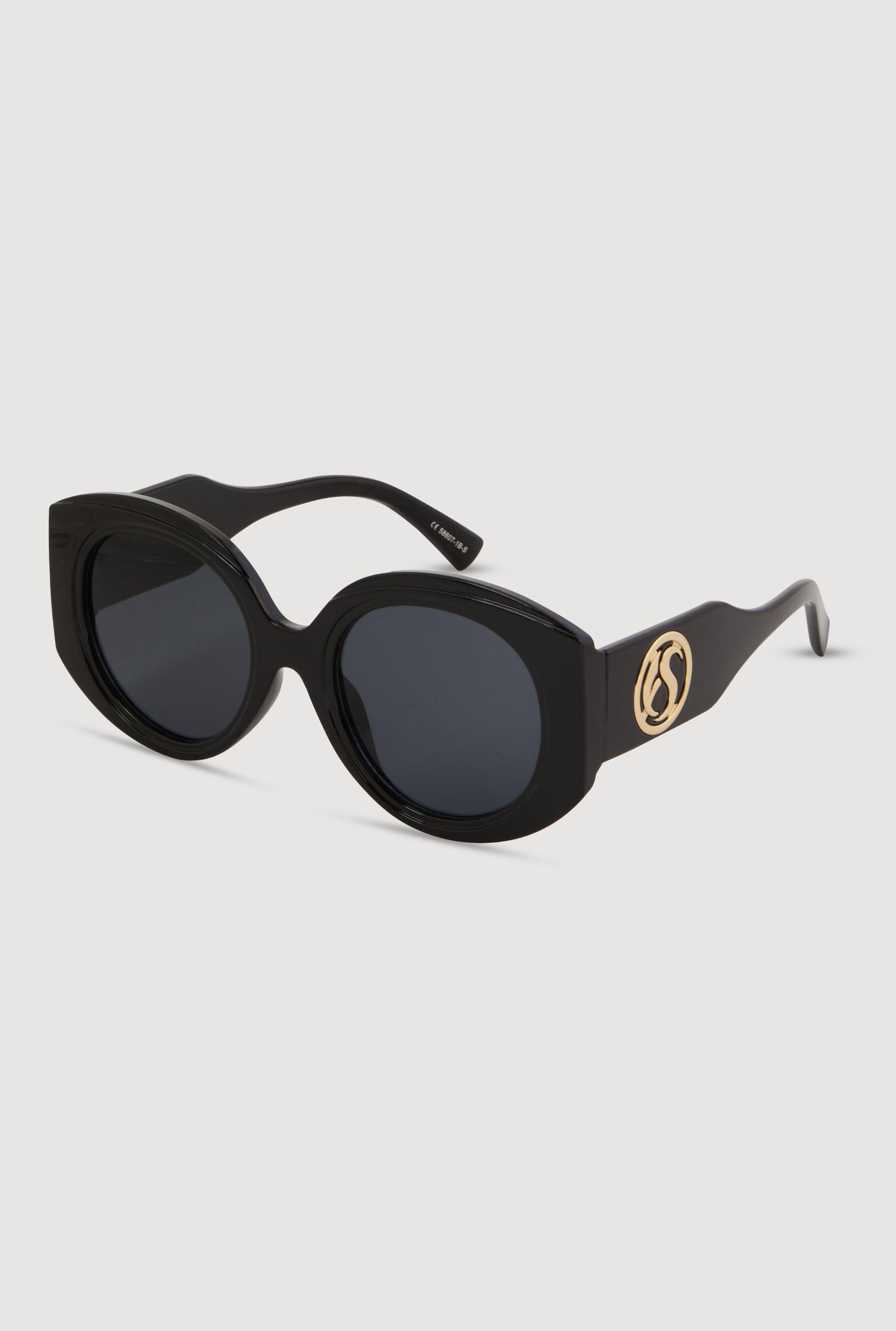 Retro Oversized Round Frame Sunglasses Female Product Image