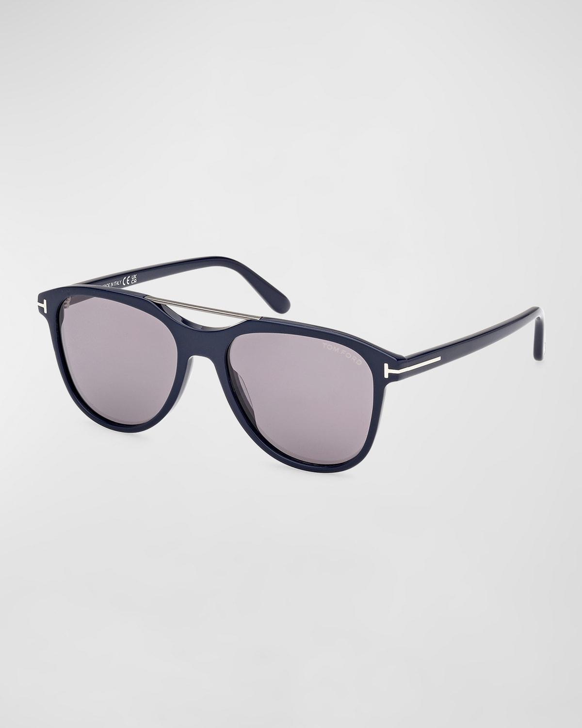 Mens Damian-02 Acetate Oval Sunglasses Product Image