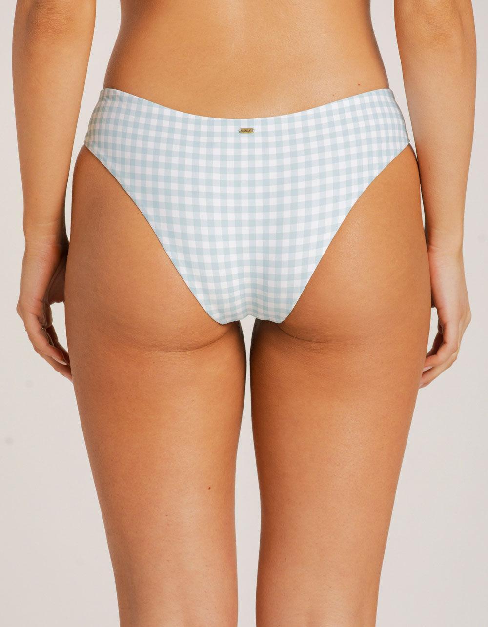RIP CURL Gingham Cheeky Bikini Bottoms - BLUE COMBO Product Image