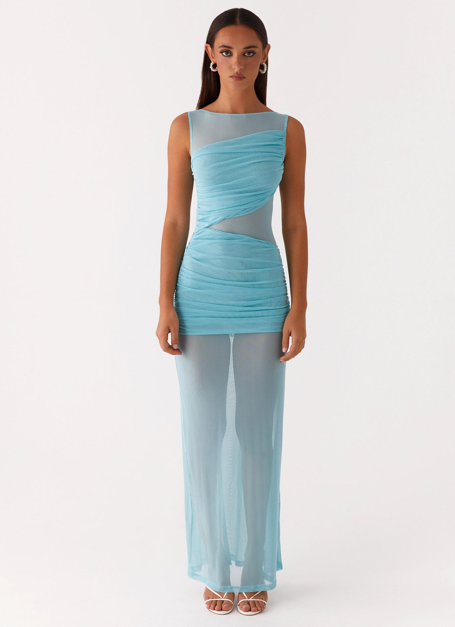 Apollo Maxi Dress - Aqua Product Image