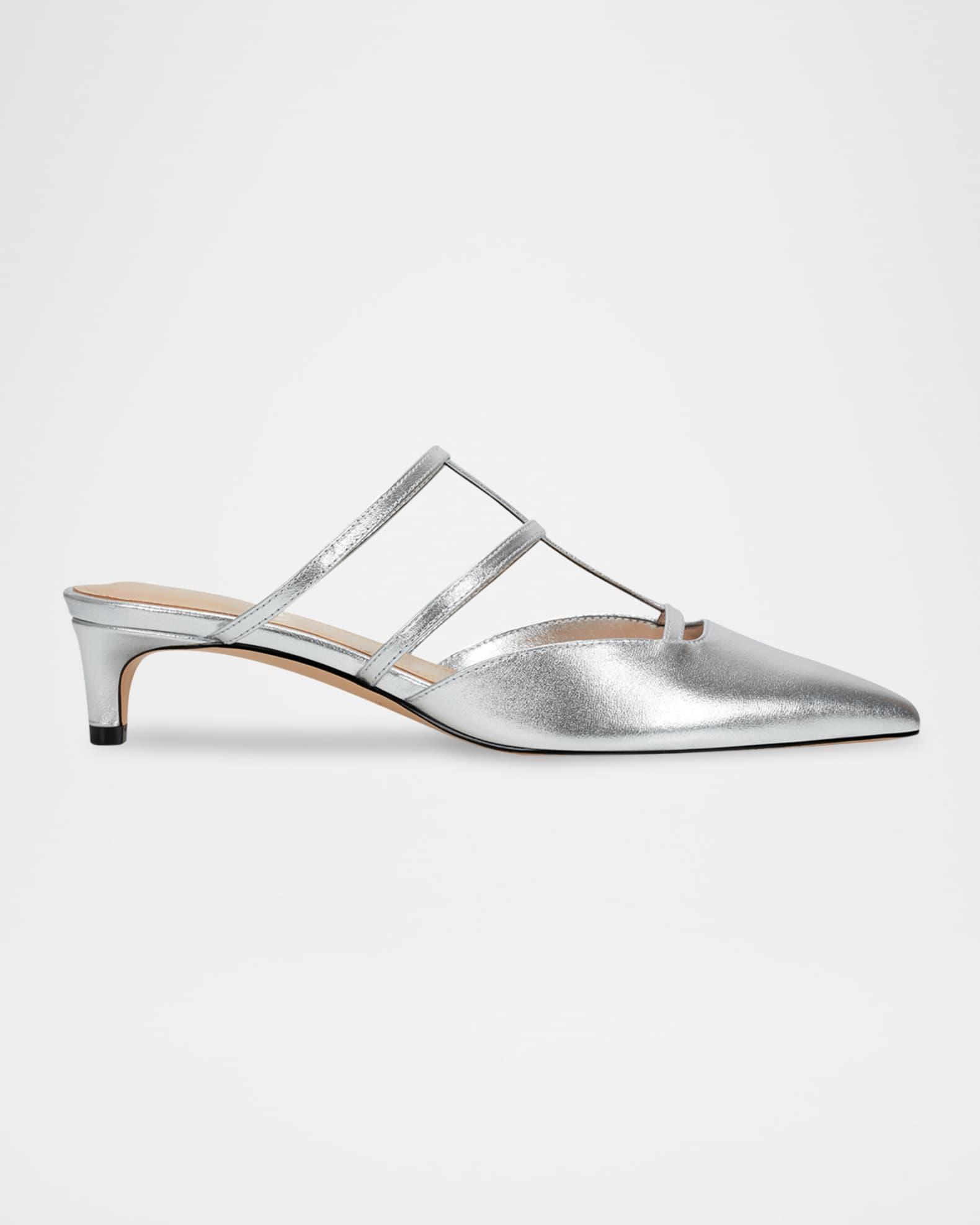 Kodie Leathe T-Strap Mule Pumps Product Image