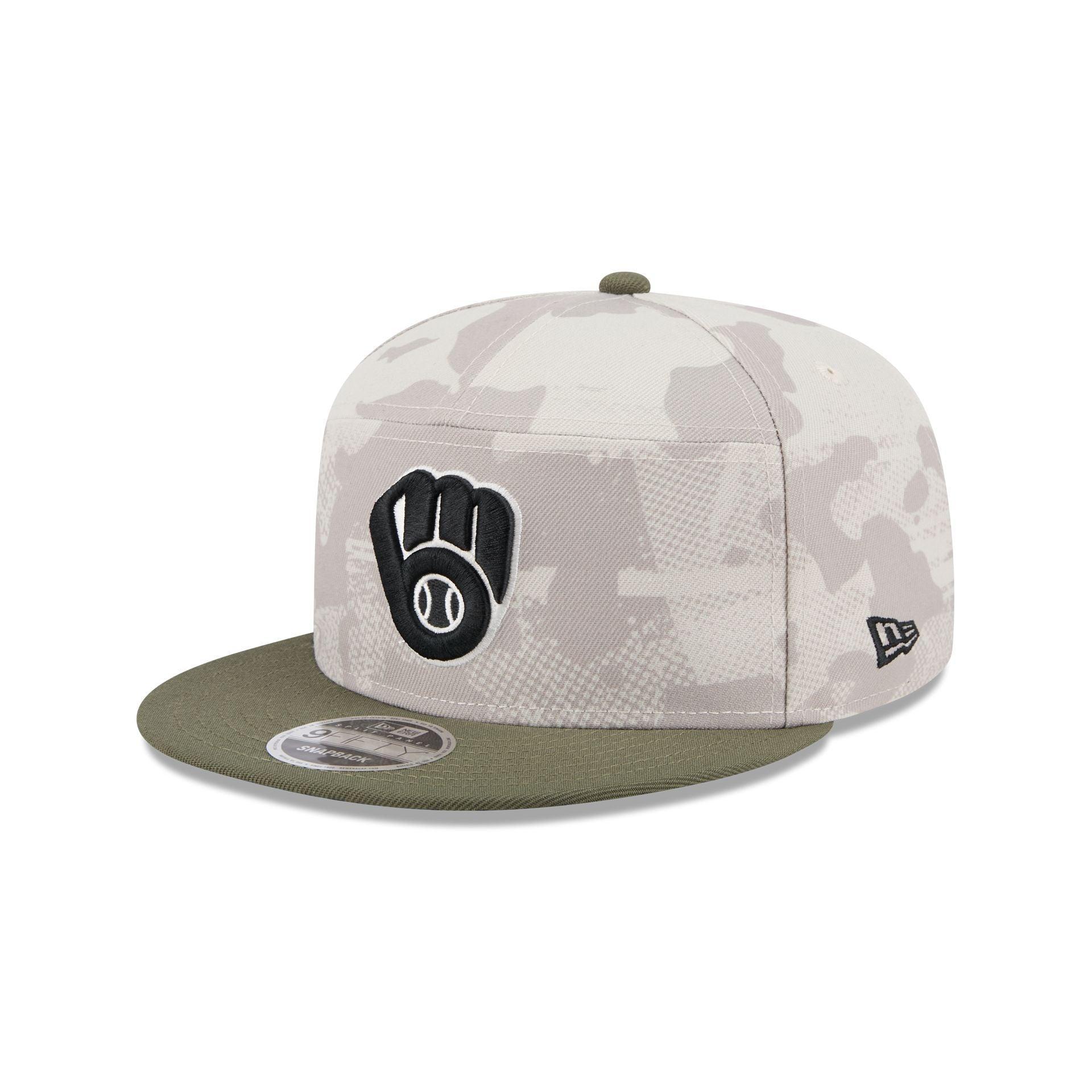 Milwaukee Brewers Armed Forces Day 2025 Split Panel 9FIFTY Snapback Hat Male Product Image