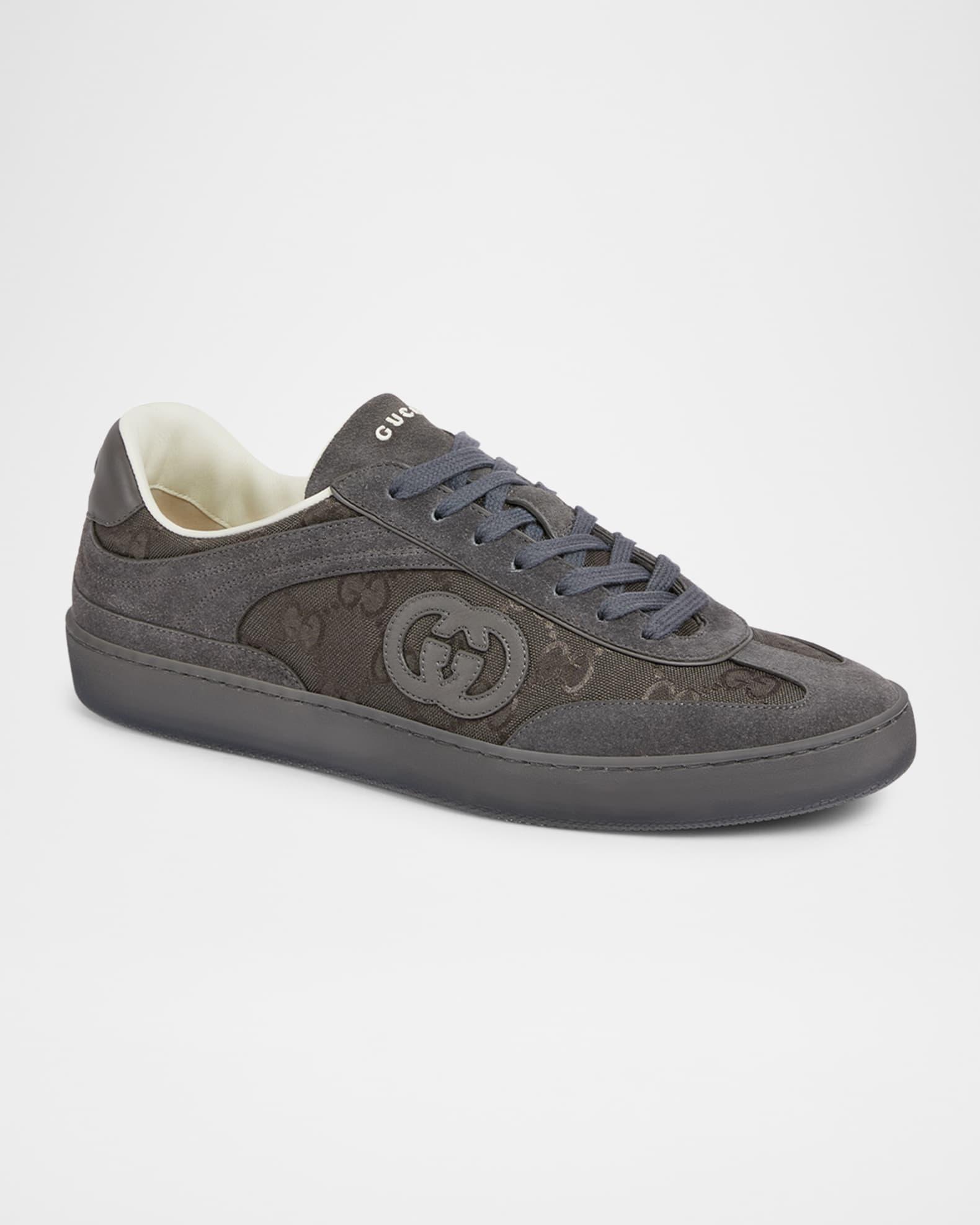 Mens G74 Tonal Canvas and Suede Sneakers Product Image