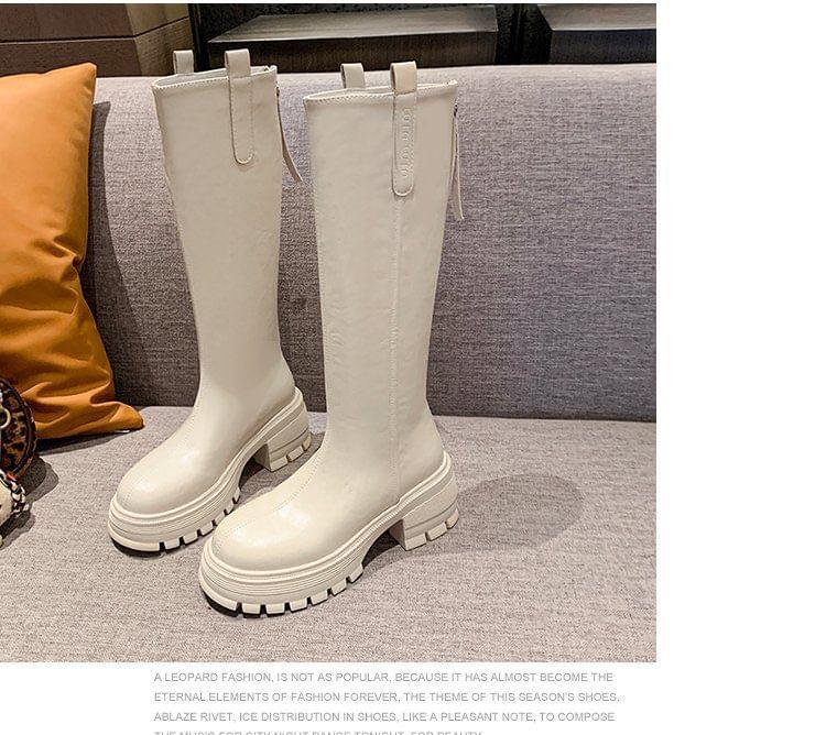 Platform Plain Tall Boots Product Image