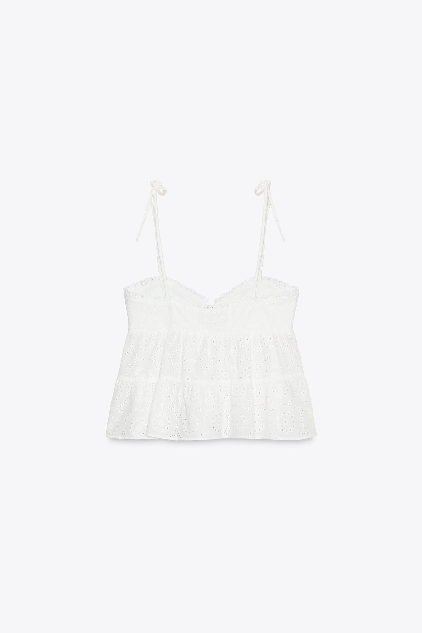 EMBROIDERED EYELET TOP Product Image