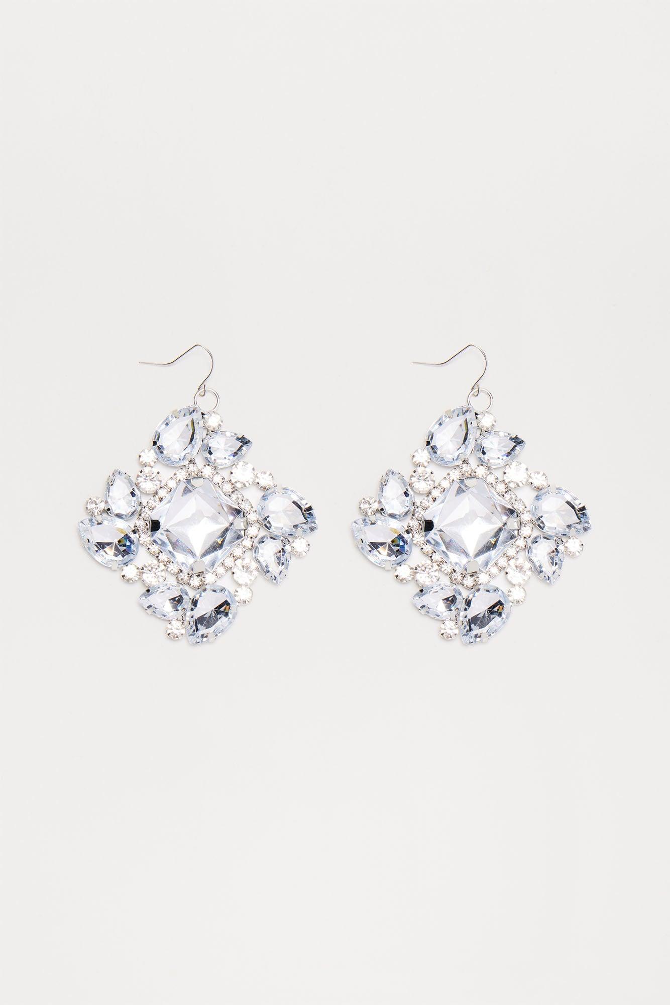 Glamour And Shine Earrings  - Silver Product Image