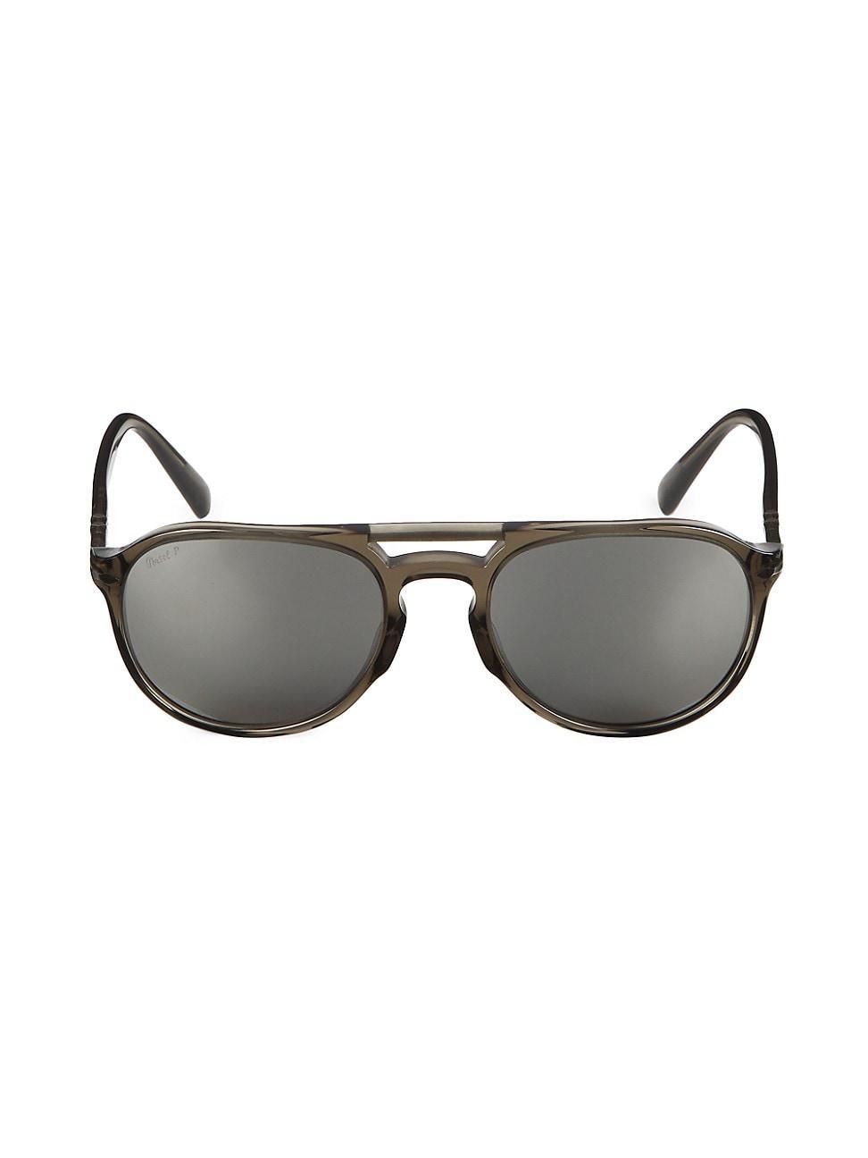 Mens 55mm Double-Bridge Acetate Aviator Sunglasses Product Image