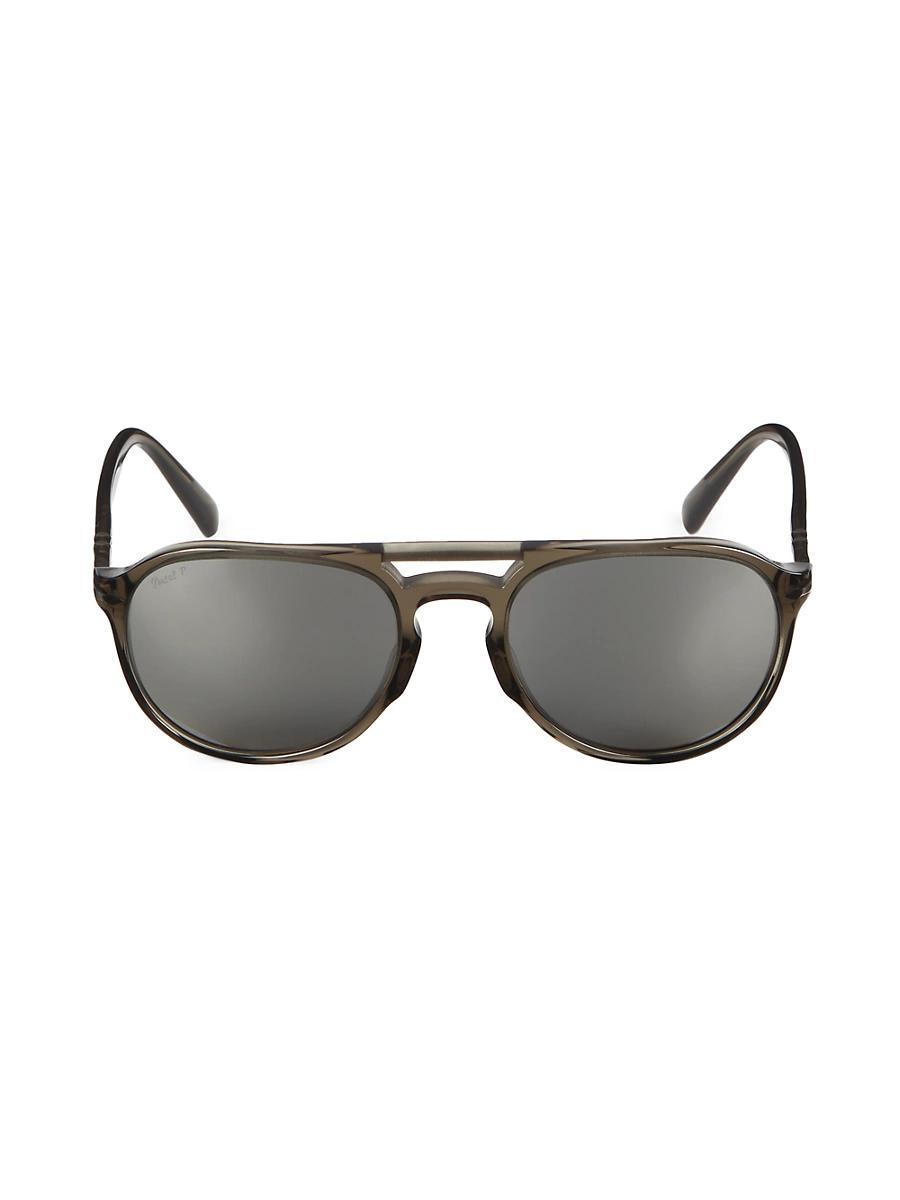 Mens 55mm Double-Bridge Acetate Aviator Sunglasses Product Image