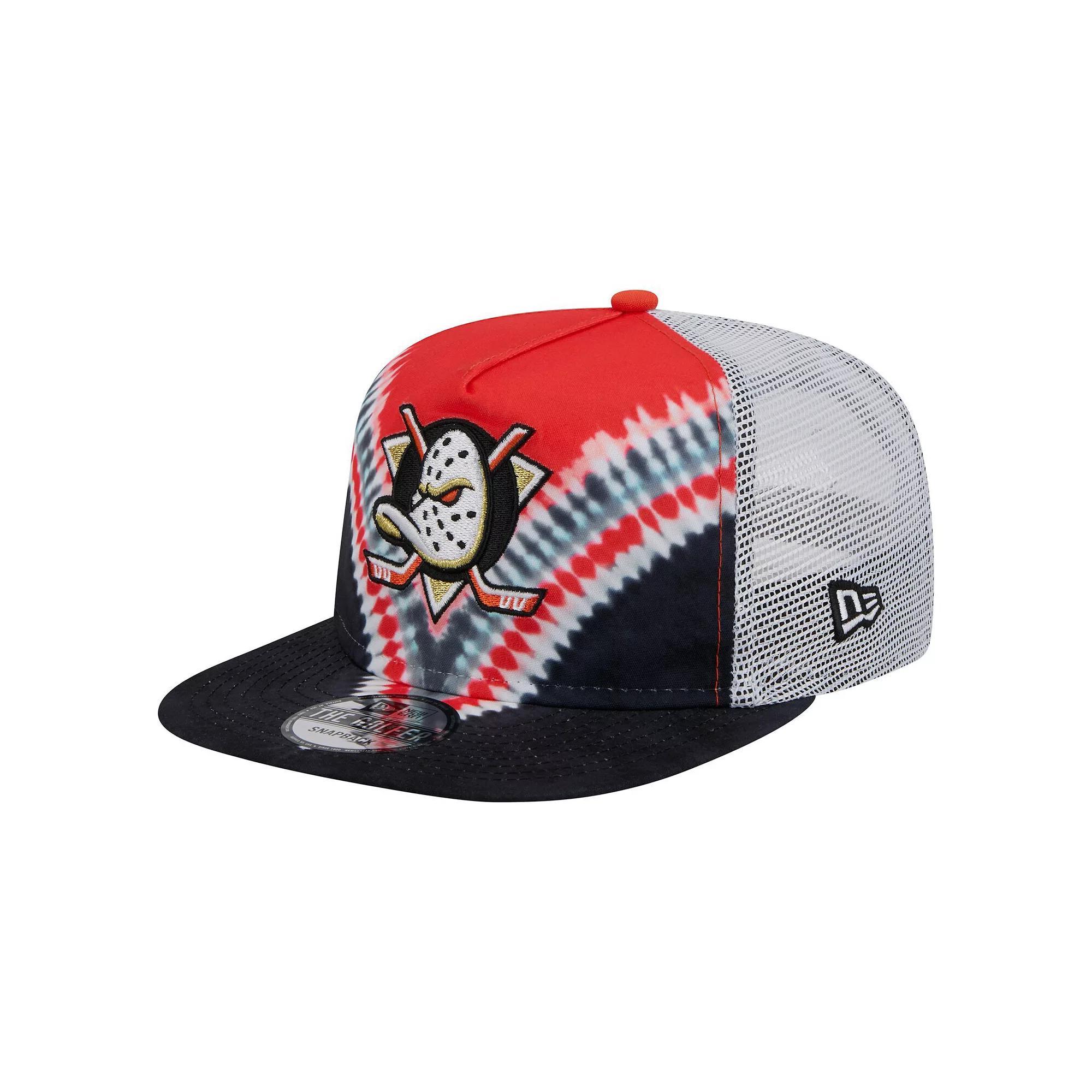 Mens New Era Blue/Navy Tennessee Titans Throwback Dye Golfer Snapback Hat Product Image